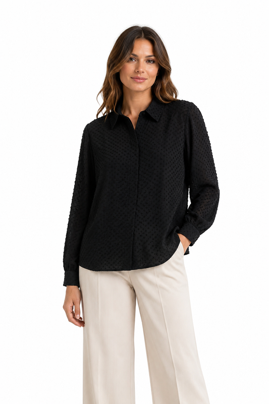 Mango – Textured Dobby Shirt