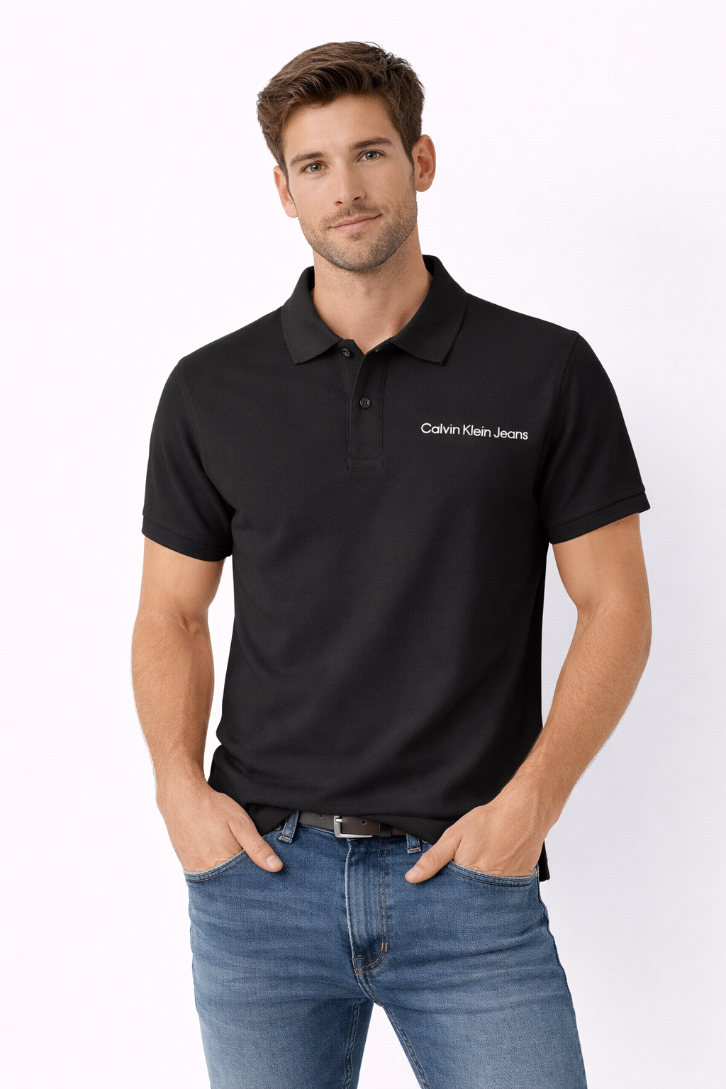 Calvin Klein Jeans Black Polo Shirt