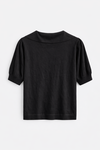Karl Lagerfeld Paris Knit Blouse – Black