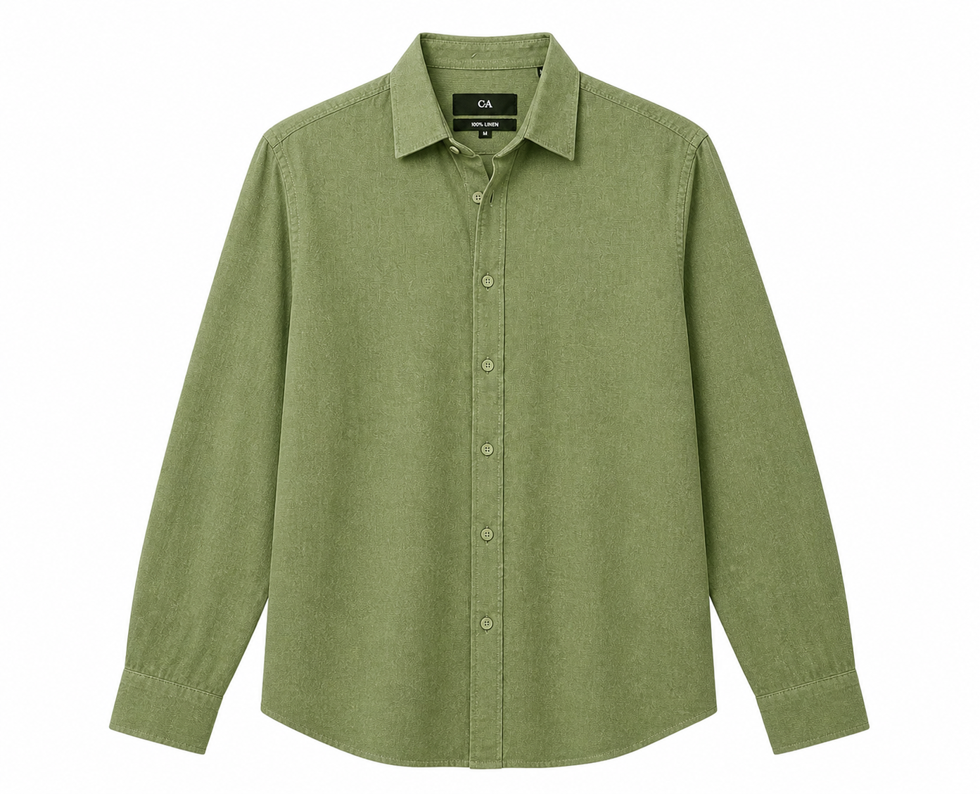C&A Linen Shirt – Olive Green