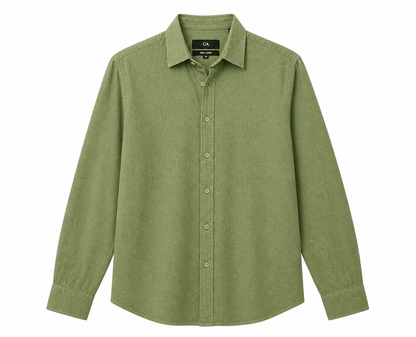 C&A Linen Shirt – Olive Green