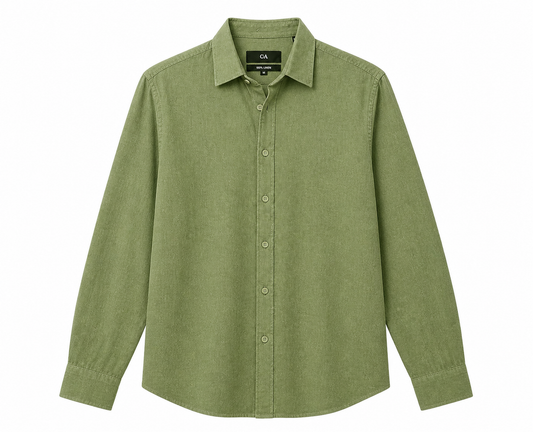 C&A Linen Shirt – Olive Green