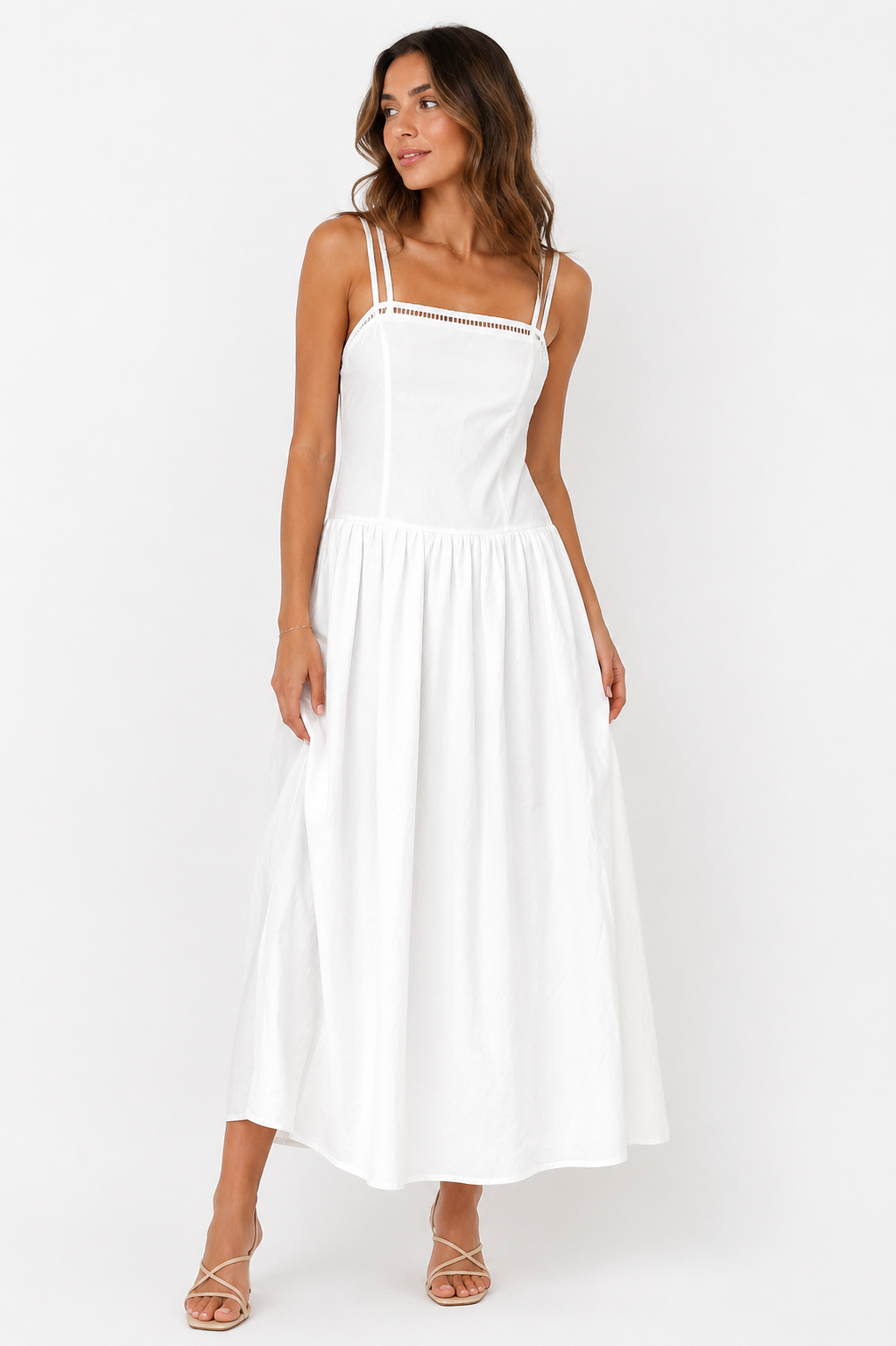 Bik Bok White Strappy Maxi Dress