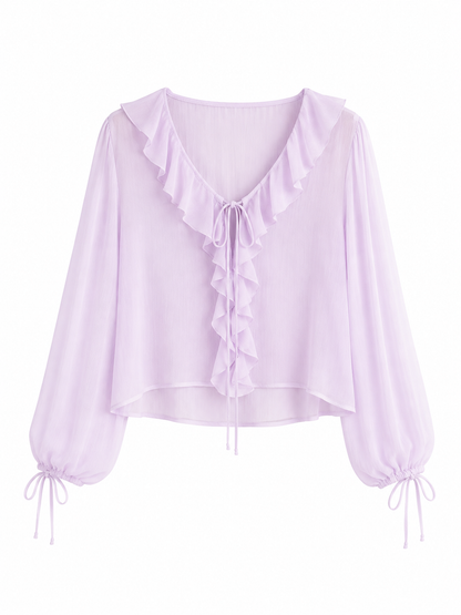 ONLY Lilac Ruffle Blous