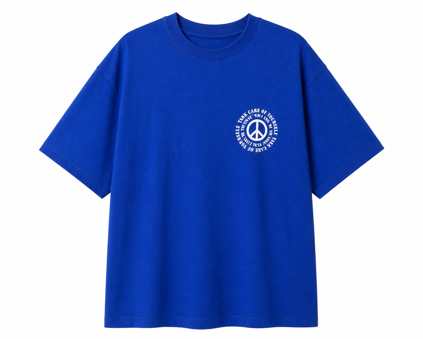 H&M Blue Graphic T-Shirt (Peace Print)