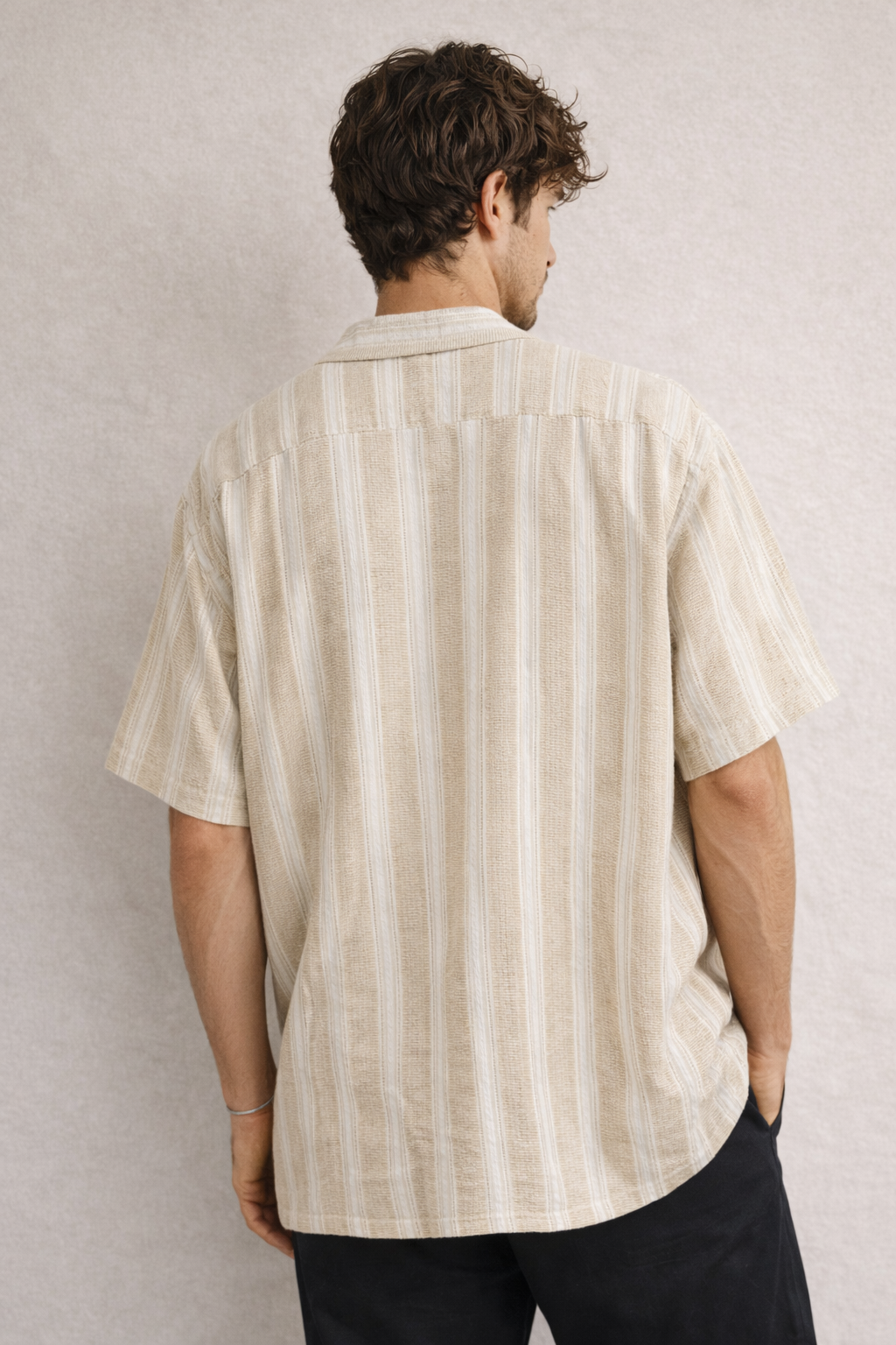 ZARA Oversized Textured Stripe Shirt