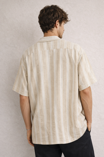 ZARA Oversized Textured Stripe Shirt