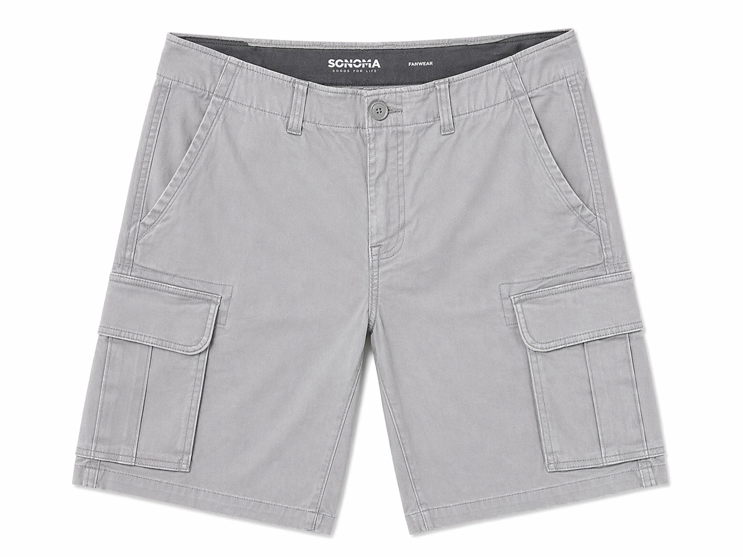Sonoma Cargo Shorts – Light Grey (Relaxed Fit)