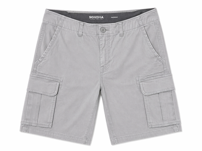 Sonoma Cargo Shorts – Light Grey (Relaxed Fit)