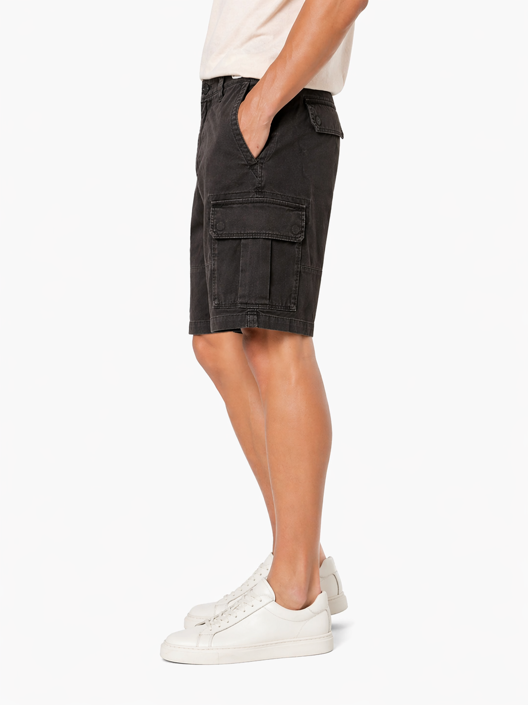 Sonoma Cargo Shorts – Washed Black (Utility Style)