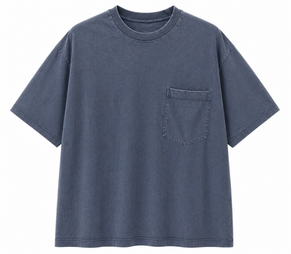 Titin Washed Blue Pocket T-Shirt