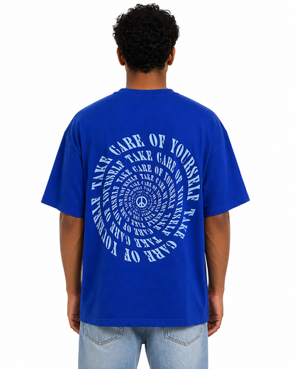 H&M Blue Graphic T-Shirt (Peace Print)