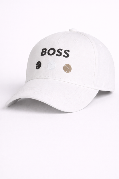 BOSS Cap – White Logo Baseball Cap