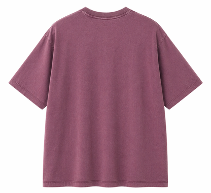 Titin Pocket T-Shirt – Washed Burgundy (Vintage Style)