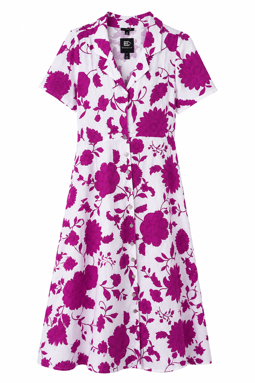 J&W Floral Shirt Midi Dress