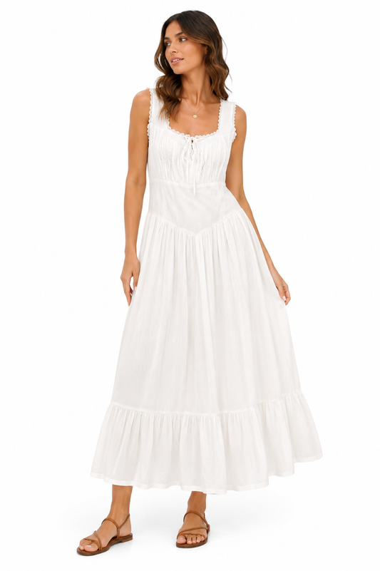 American Eagle – Lace Trim Sleeveless Midi Dress