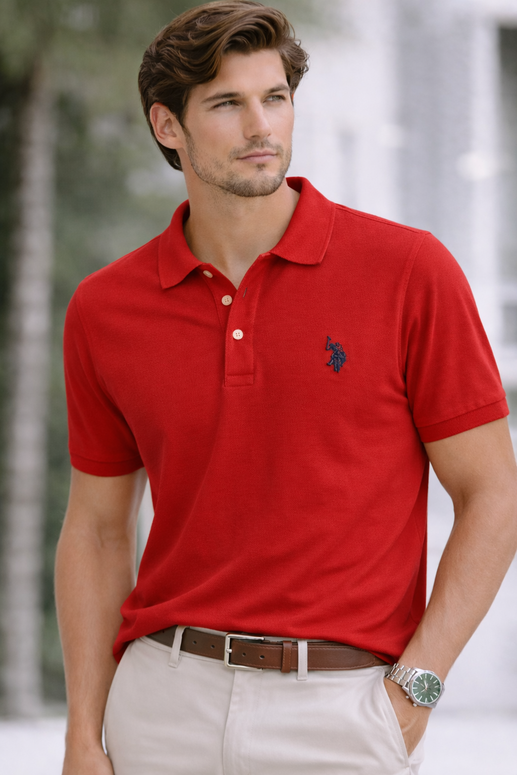 U.S. Polo Assn. Red Polo Shirt