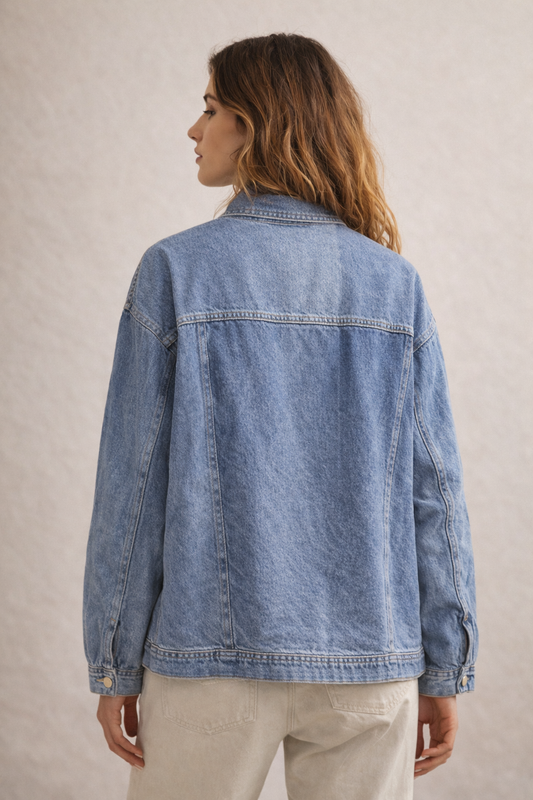 Jenifer Grain de Malice Oversized Denim Jacket – Vintage Blue Wash