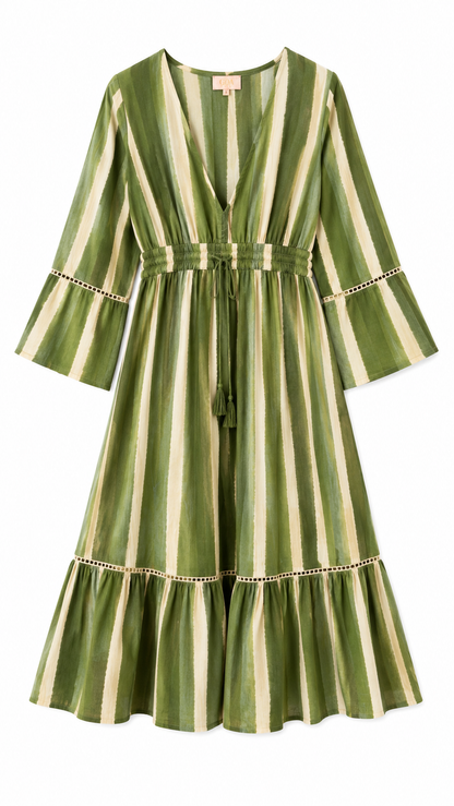 GOA Striped Boho Maxi Dress
