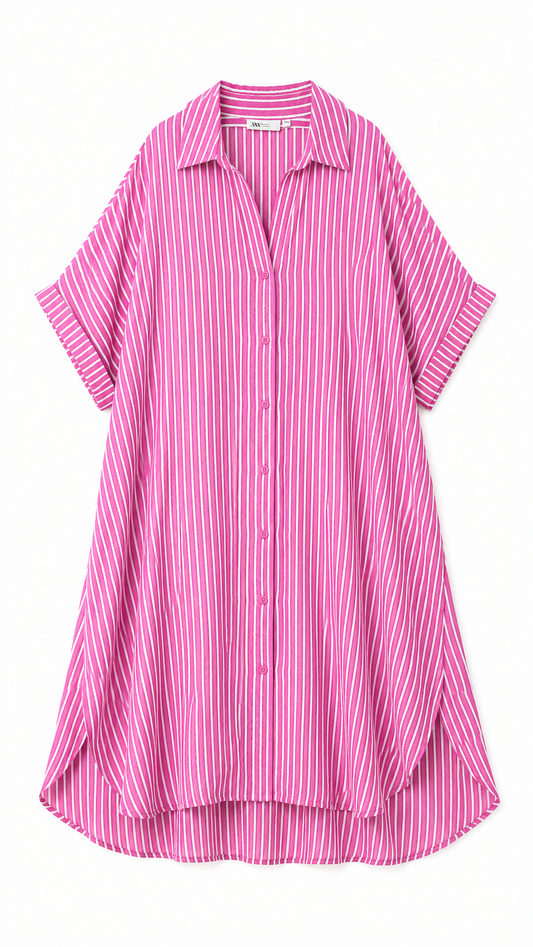 Carmakoma Striped Oversized Shirt Dress