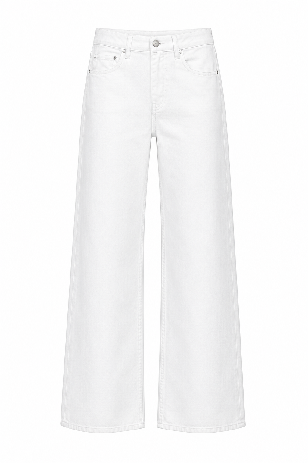 Stradivarius White Wide Leg Jeans