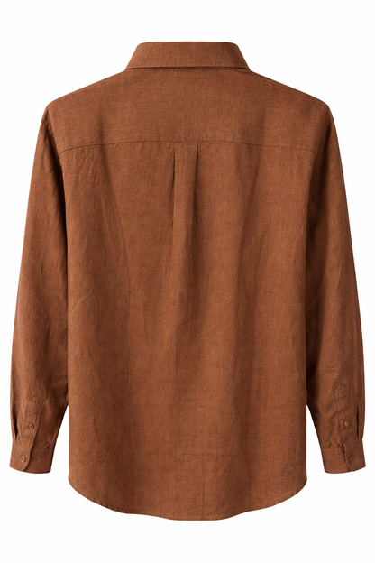 Polo Ralph Lauren Textured Shirt – Brown (Slim Fit)