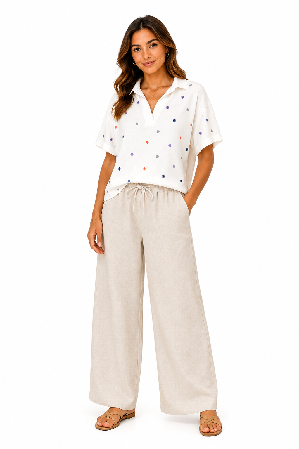 Studio West Embroidered Blouse – Product Description