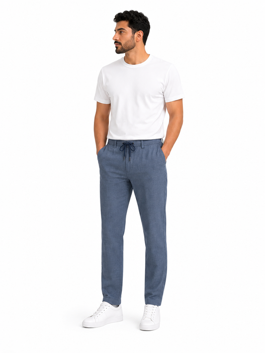 Jules Linen Blend Drawstring Pants