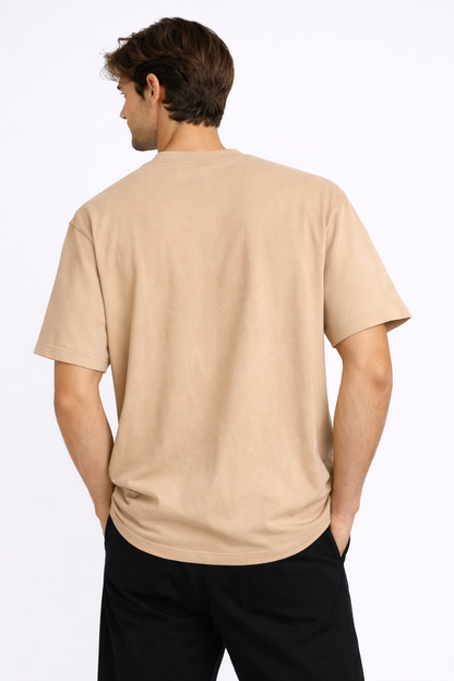 H&M Light Beige Oversized T-Shirt