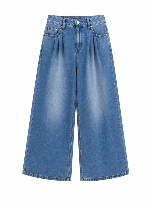 Bonprix Pleated Wide Leg Jeans