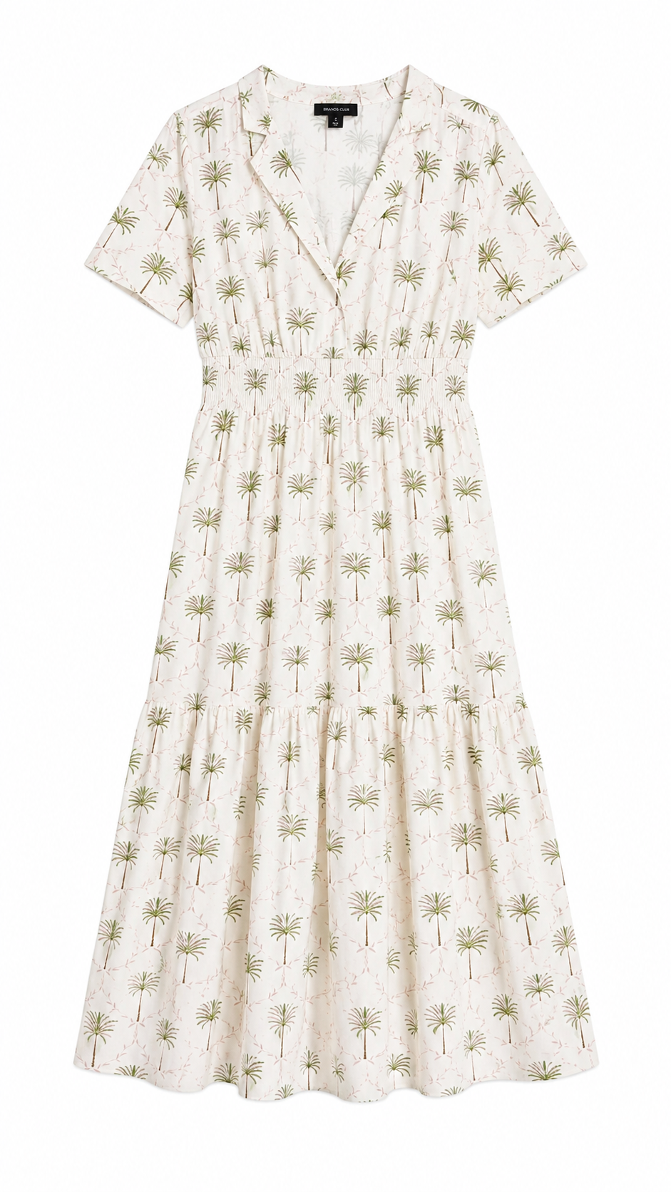 J&W Palm Print Midi Dress