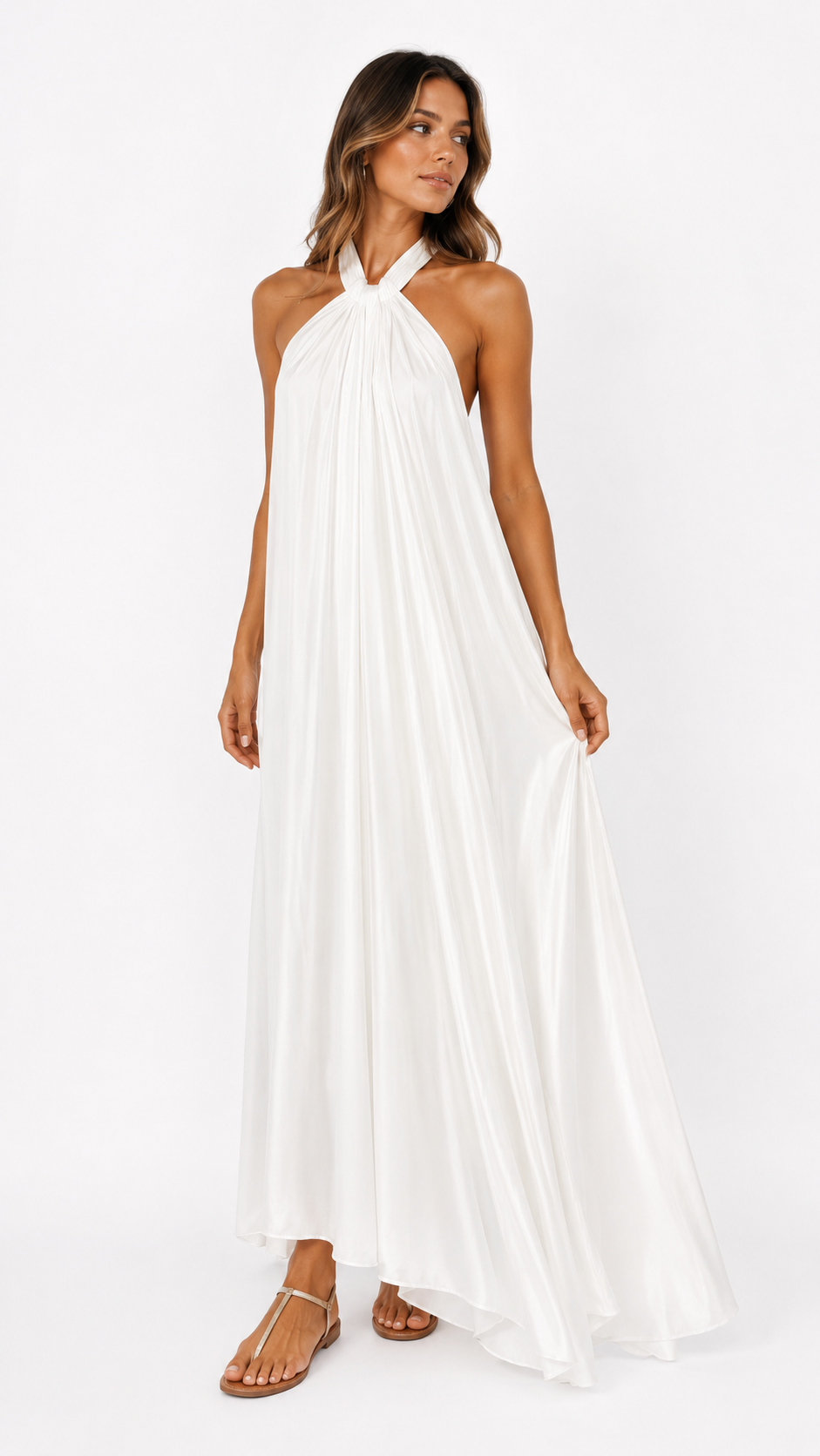 Poetry Twist-Neck Maxi Dress