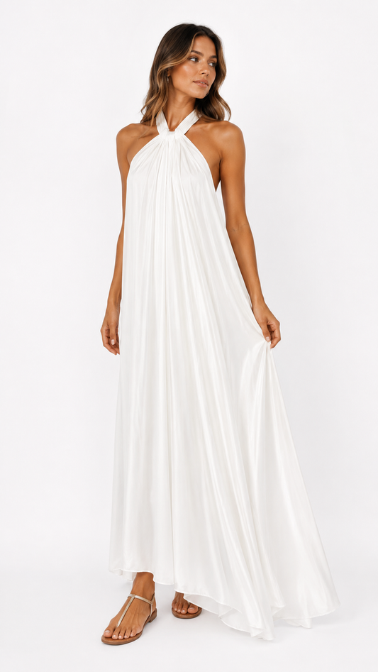 Poetry Twist-Neck Maxi Dress