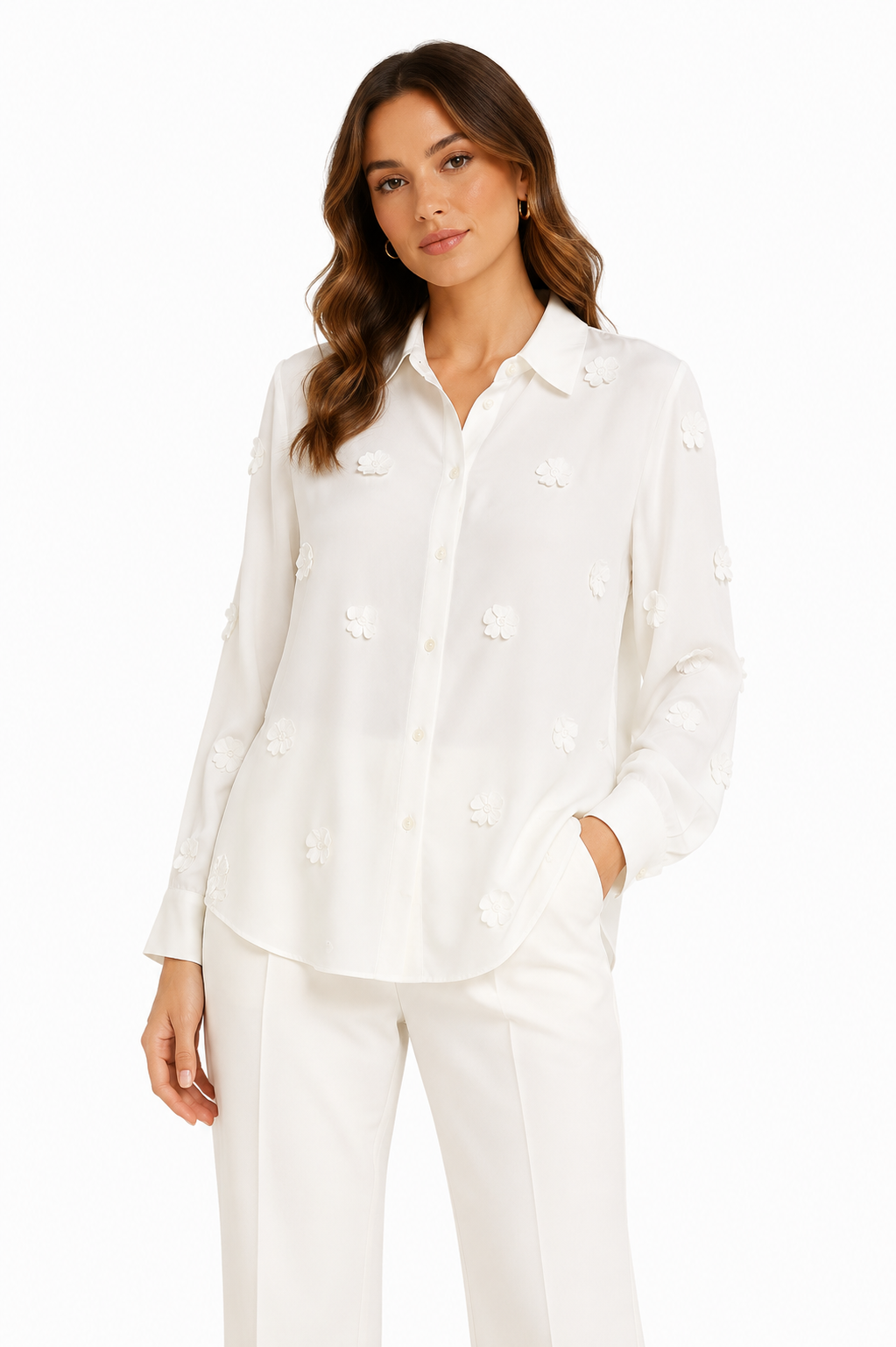 Women's Floral Appliqué Shirt – Vero Moda – Product Description