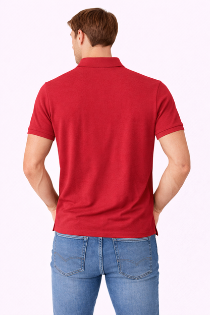 Calvin Klein Red Script Logo Polo