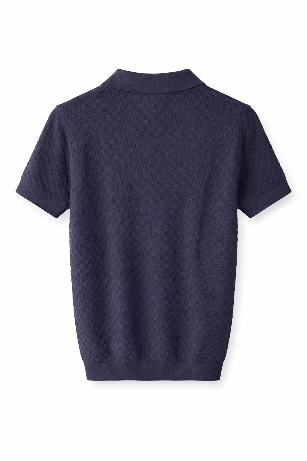 ZARA Textured Knit Polo Blouse