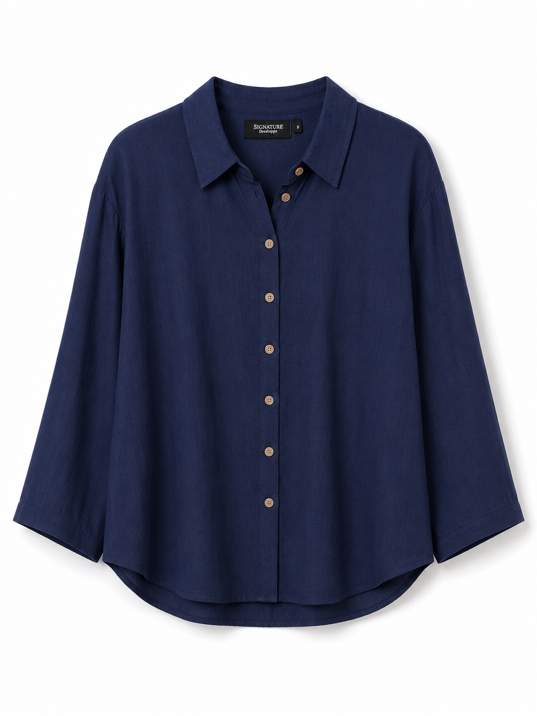 Signature Relaxed Button-Front Shirt