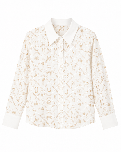 Joules – Equestrian Print Button-Up Shirt