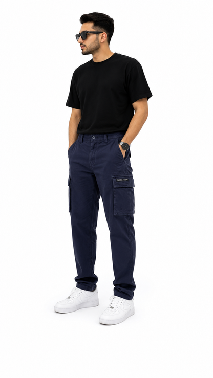 Superdry Navy Utility Cargo Pants