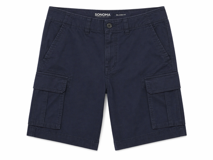 Sonoma Cargo Shorts – Navy Blue (Relaxed Fit)