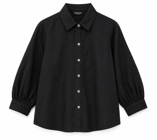 Signature Embroidered Cotton Shirt