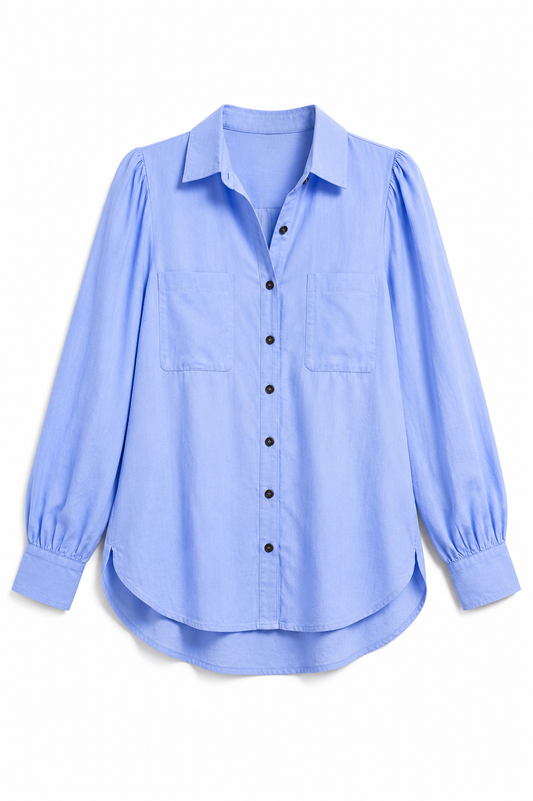 Topshop Blue Relaxed Shirt