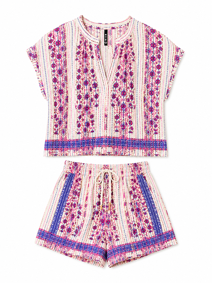ZARA – Printed Two-Piece Shorts Set