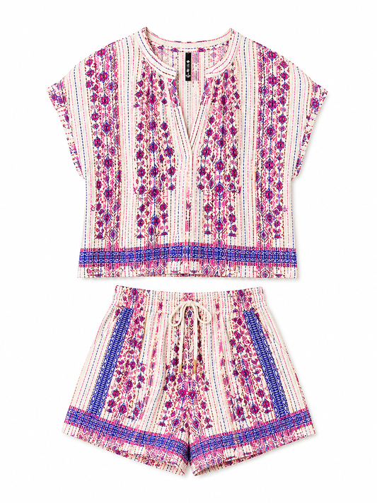 ZARA – Printed Two-Piece Shorts Set
