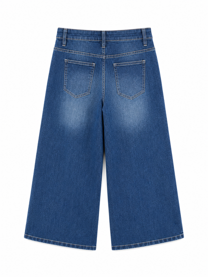 Bonprix Wide Leg Blue Wash Jeans