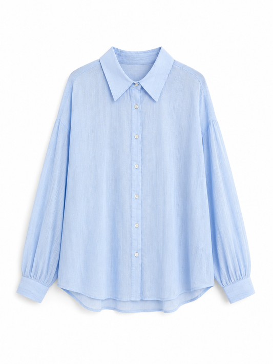 Zara Light Blue Relaxed Shirt