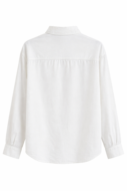 Stradivarius Women’s Linen Shirt (White – Classic Button-Up)