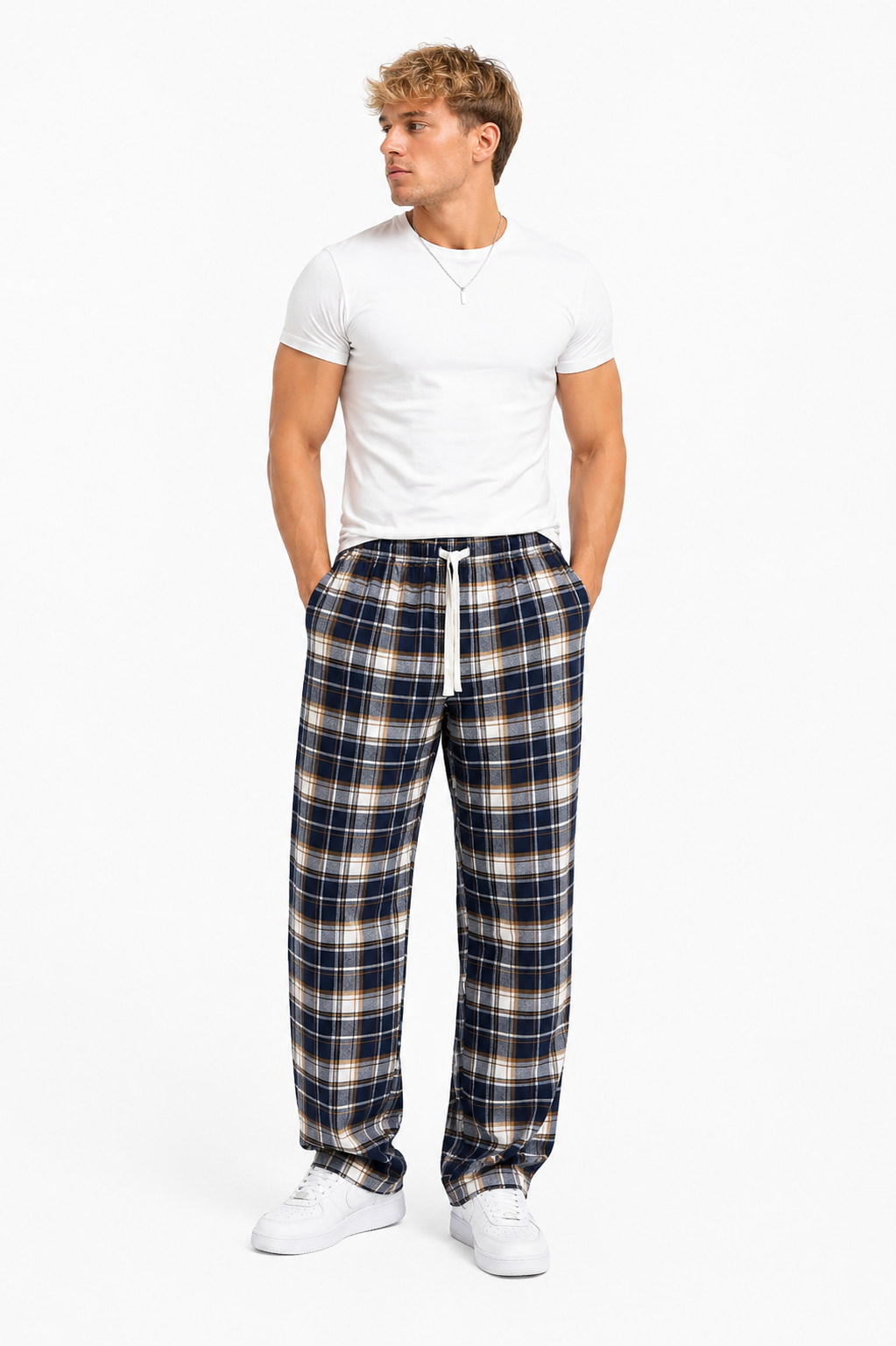 George Navy Checkered Lounge Pants