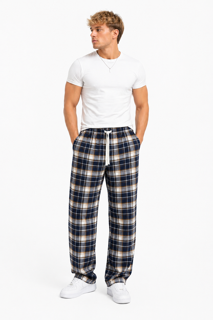 George Navy Checkered Lounge Pants