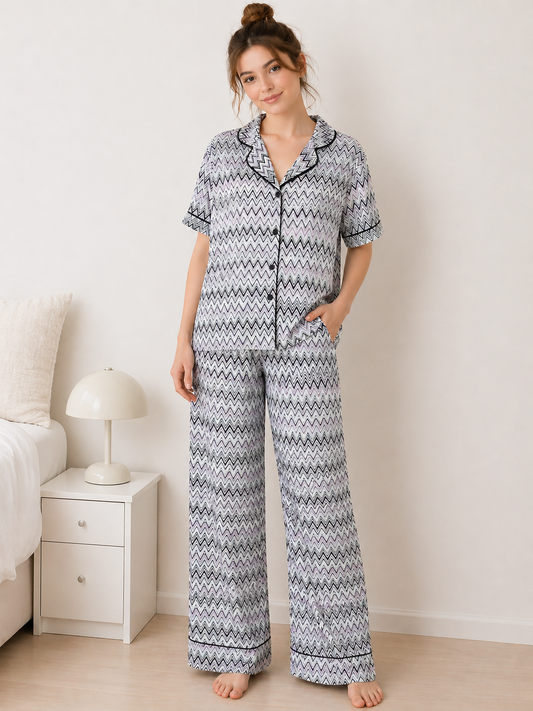 Rose & Lee Zigzag Pajama Set